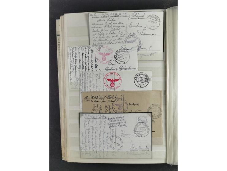 1939/45, interesting group of hundreds of covers, cards and on pieces, including many different cancellations, registered cov