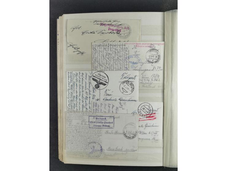1939/45, interesting group of hundreds of covers, cards and on pieces, including many different cancellations, registered cov