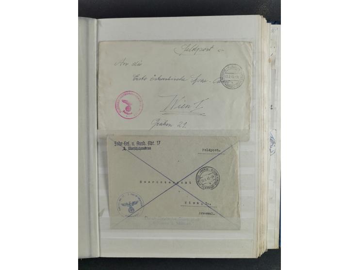 1939/45, interesting group of hundreds of covers, cards and on pieces, including many different cancellations, registered cov