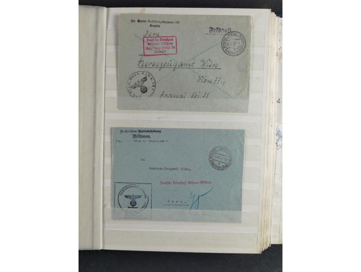 1939/45, interesting group of hundreds of covers, cards and on pieces, including many different cancellations, registered cov