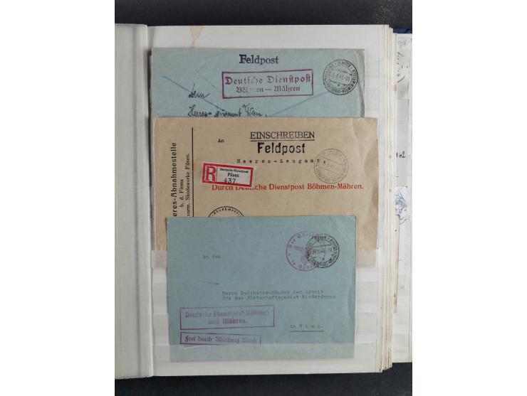 1939/45, interesting group of hundreds of covers, cards and on pieces, including many different cancellations, registered cov