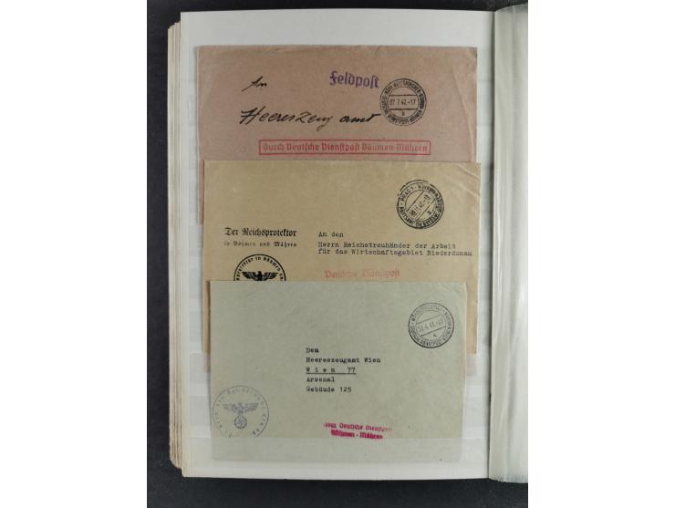 1939/45, interesting group of hundreds of covers, cards and on pieces, including many different cancellations, registered cov