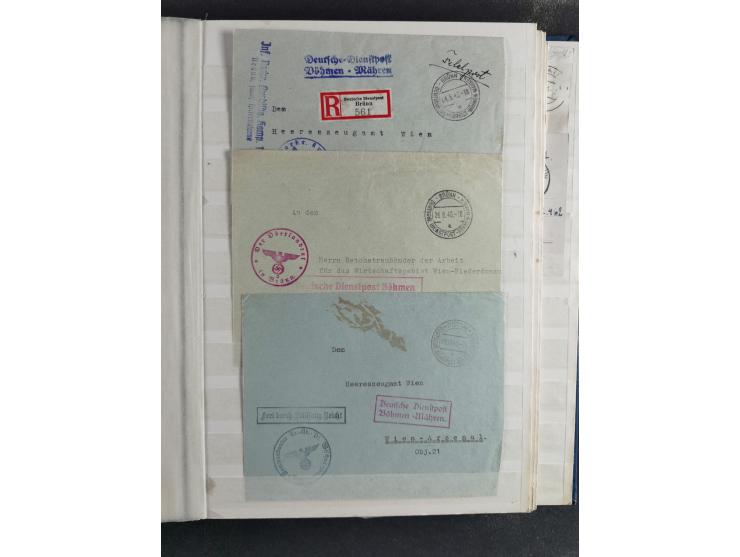 1939/45, interesting group of hundreds of covers, cards and on pieces, including many different cancellations, registered cov