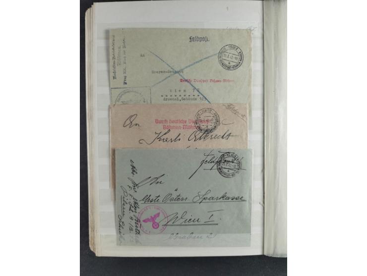 1939/45, interesting group of hundreds of covers, cards and on pieces, including many different cancellations, registered cov