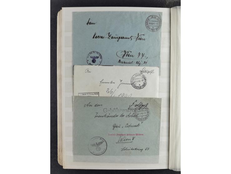 1939/45, interesting group of hundreds of covers, cards and on pieces, including many different cancellations, registered cov