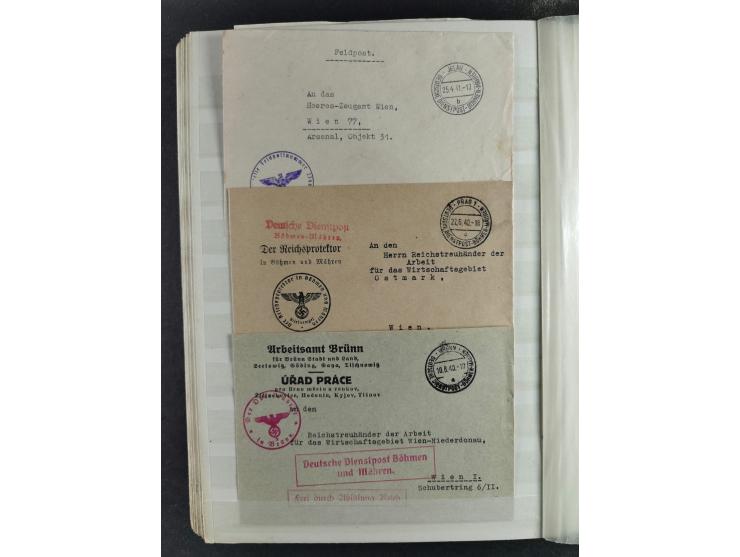 1939/45, interesting group of hundreds of covers, cards and on pieces, including many different cancellations, registered cov