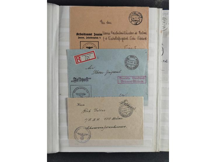 1939/45, interesting group of hundreds of covers, cards and on pieces, including many different cancellations, registered cov