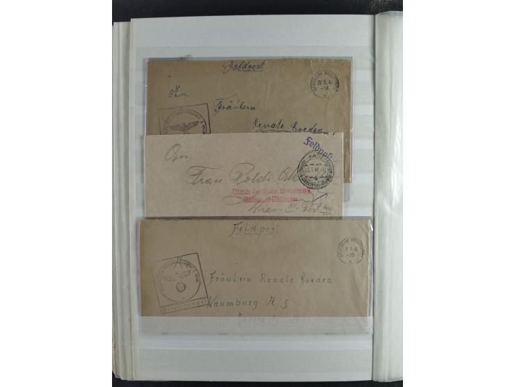 1939/45, interesting group of hundreds of covers, cards and on pieces, including many different cancellations, registered cov