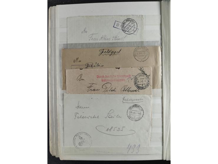 1939/45, interesting group of hundreds of covers, cards and on pieces, including many different cancellations, registered cov