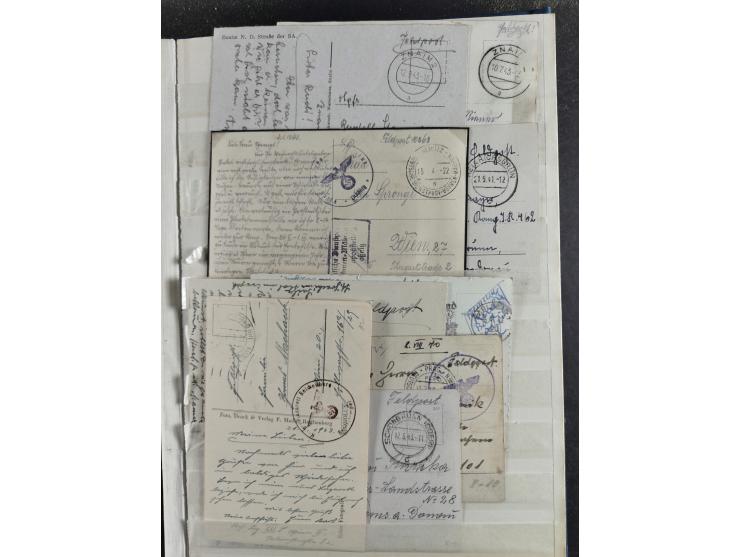 1939/45, interesting group of hundreds of covers, cards and on pieces, including many different cancellations, registered cov