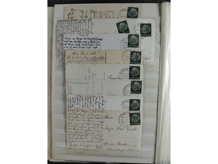 1939/45, interesting group of hundreds of covers, cards and on pieces, including many different cancellations, registered cov