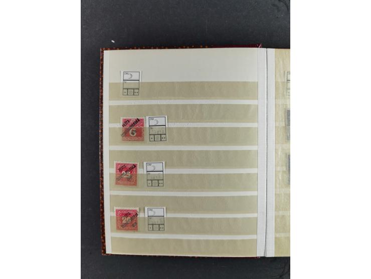 1918, ungebrauchte Sammlung mit einer gebrauchten Marke der "POSTA CESKOSLOVENSKA"-Aufdruckausgaben auf österreichischen und 