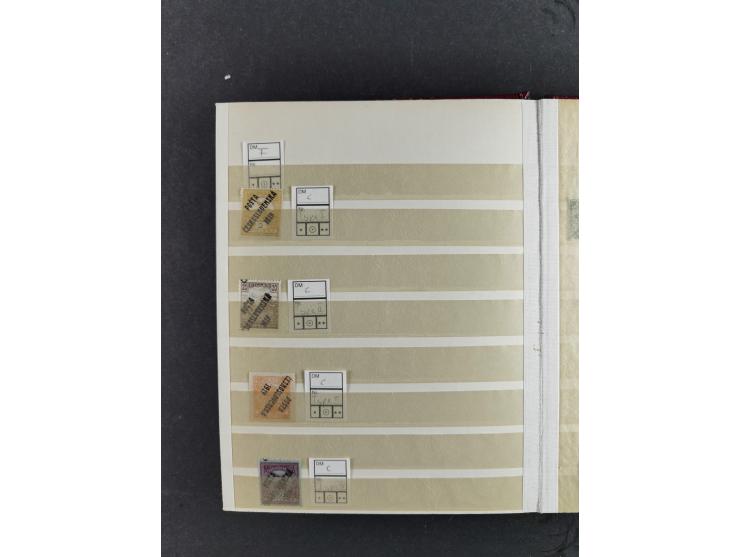 1918, ungebrauchte Sammlung mit einer gebrauchten Marke der "POSTA CESKOSLOVENSKA"-Aufdruckausgaben auf österreichischen und 