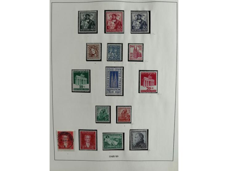 1949/68, vorwiegend postfrische, in den Hauptnummern augenscheinlich komplette Sammlung inkl. Posthornsatz und etwas Bizone, 