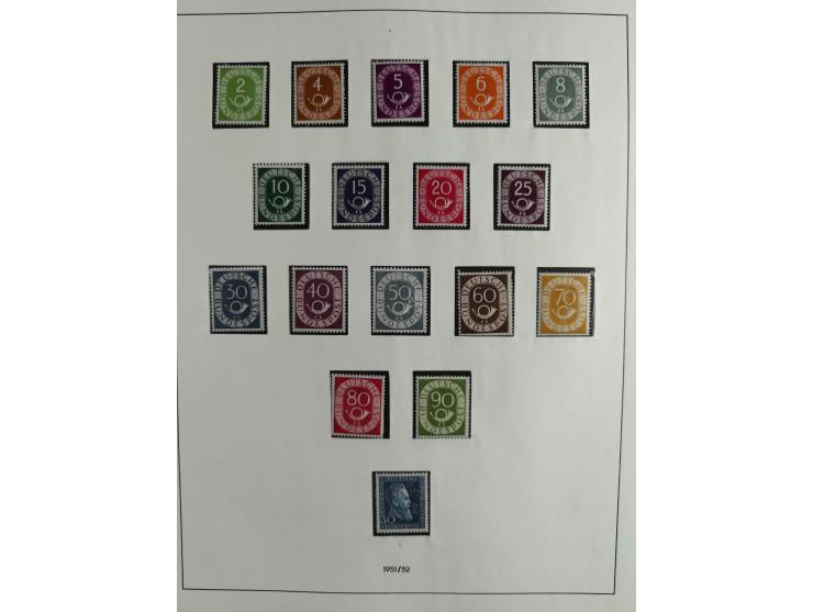 1949/68, vorwiegend postfrische, in den Hauptnummern augenscheinlich komplette Sammlung inkl. Posthornsatz und etwas Bizone, 