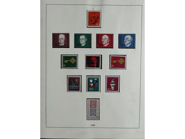 1949/68, vorwiegend postfrische, in den Hauptnummern augenscheinlich komplette Sammlung inkl. Posthornsatz und etwas Bizone, 