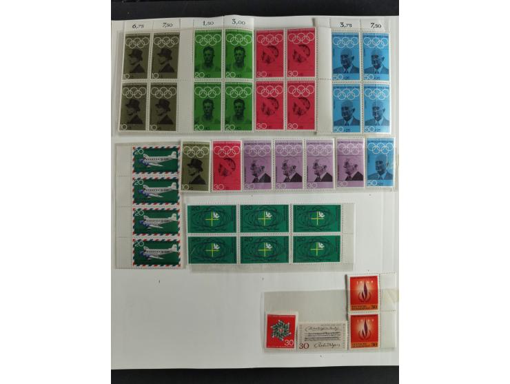 1949/68, vorwiegend postfrische, in den Hauptnummern augenscheinlich komplette Sammlung inkl. Posthornsatz und etwas Bizone, 
