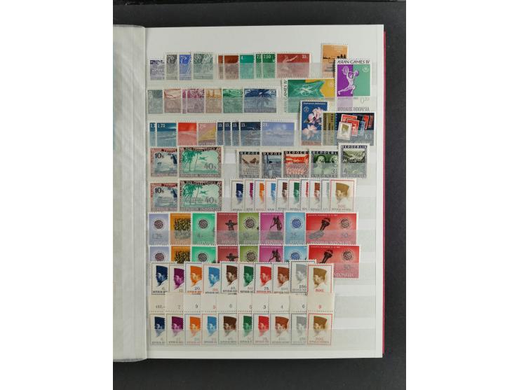 1949/79, mint never hinged, unused and used group with many duplicates, incl. multiples, blocks, stamps with blank fields, et