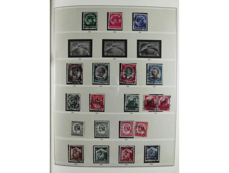 1933/45, used collection incl. official stamps, including sheet 3 on registered covers with special cancellations, as well as