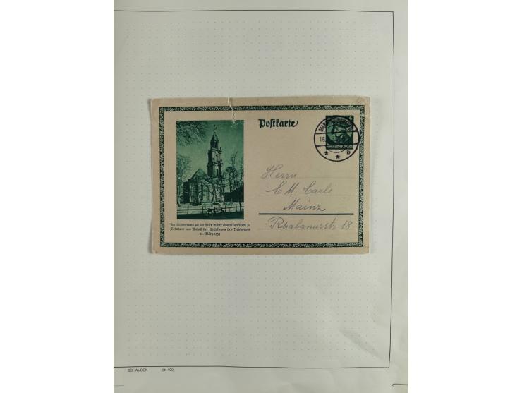 1933/45, used collection incl. official stamps, including sheet 3 on registered covers with special cancellations, as well as