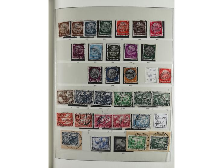 1933/45, used collection incl. official stamps, including sheet 3 on registered covers with special cancellations, as well as