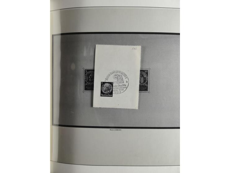 1933/45, used collection incl. official stamps, including sheet 3 on registered covers with special cancellations, as well as