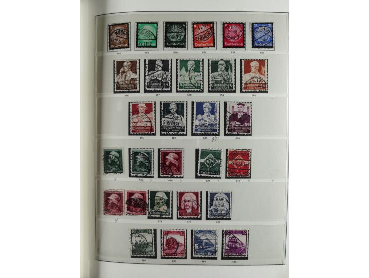 1933/45, used collection incl. official stamps, including sheet 3 on registered covers with special cancellations, as well as