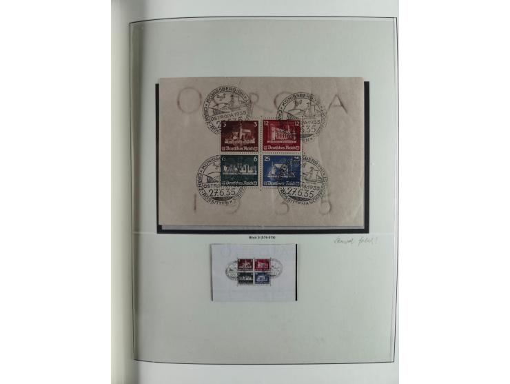 1933/45, used collection incl. official stamps, including sheet 3 on registered covers with special cancellations, as well as