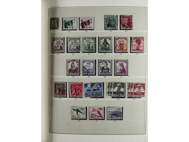 1933/45, used collection incl. official stamps, including sheet 3 on registered covers with special cancellations, as well as
