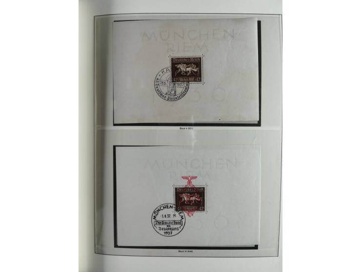 1933/45, used collection incl. official stamps, including sheet 3 on registered covers with special cancellations, as well as