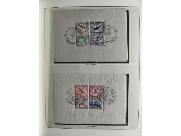 1933/45, used collection incl. official stamps, including sheet 3 on registered covers with special cancellations, as well as