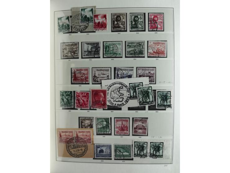 1933/45, used collection incl. official stamps, including sheet 3 on registered covers with special cancellations, as well as