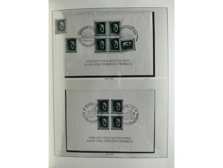 1933/45, used collection incl. official stamps, including sheet 3 on registered covers with special cancellations, as well as