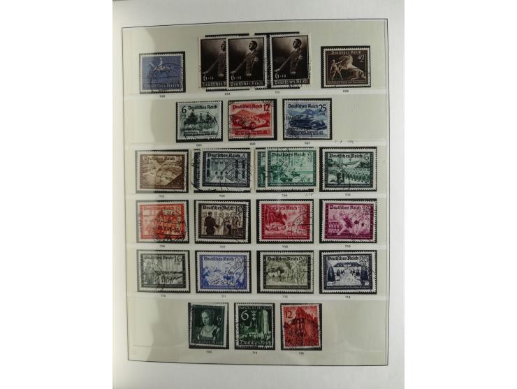 1933/45, used collection incl. official stamps, including sheet 3 on registered covers with special cancellations, as well as