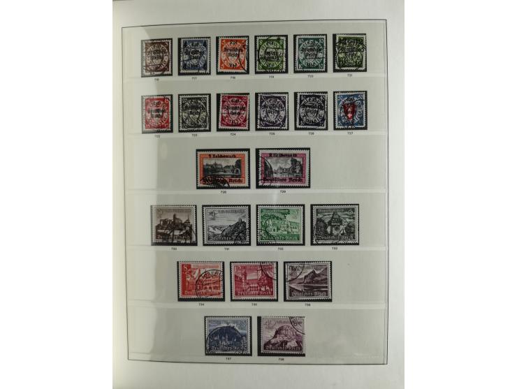 1933/45, used collection incl. official stamps, including sheet 3 on registered covers with special cancellations, as well as