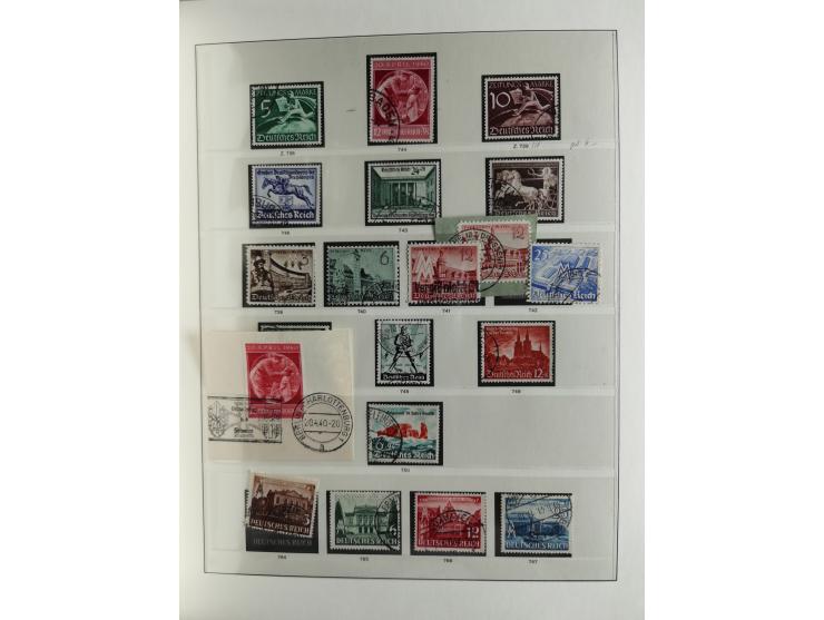 1933/45, used collection incl. official stamps, including sheet 3 on registered covers with special cancellations, as well as