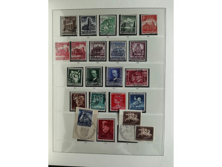 1933/45, used collection incl. official stamps, including sheet 3 on registered covers with special cancellations, as well as