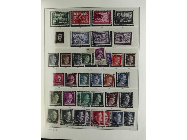 1933/45, used collection incl. official stamps, including sheet 3 on registered covers with special cancellations, as well as