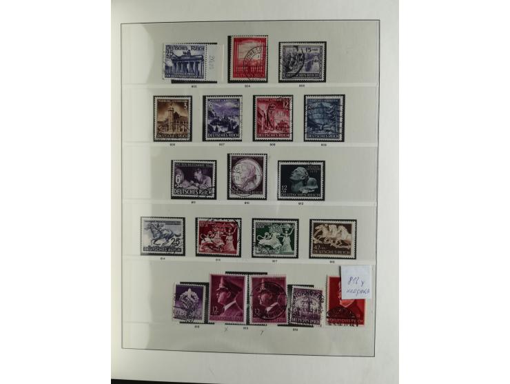 1933/45, used collection incl. official stamps, including sheet 3 on registered covers with special cancellations, as well as