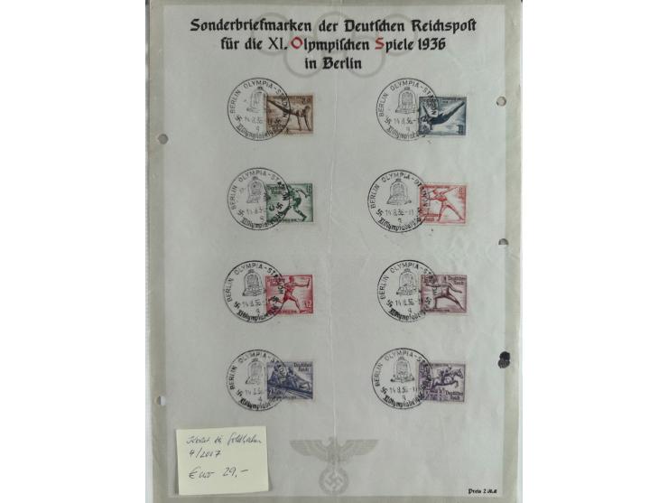 1933/45, used collection incl. official stamps, including sheet 3 on registered covers with special cancellations, as well as