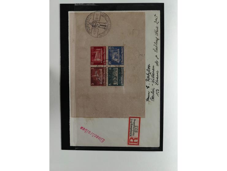 1933/45, used collection incl. official stamps, including sheet 3 on registered covers with special cancellations, as well as