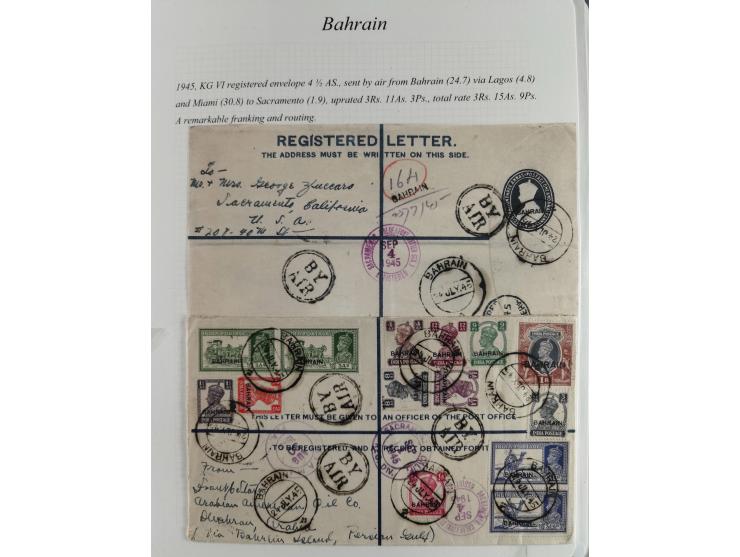 1892/1979, extensive postal history collection with approximately 200 covers, cards and postal stationery, plus some single s