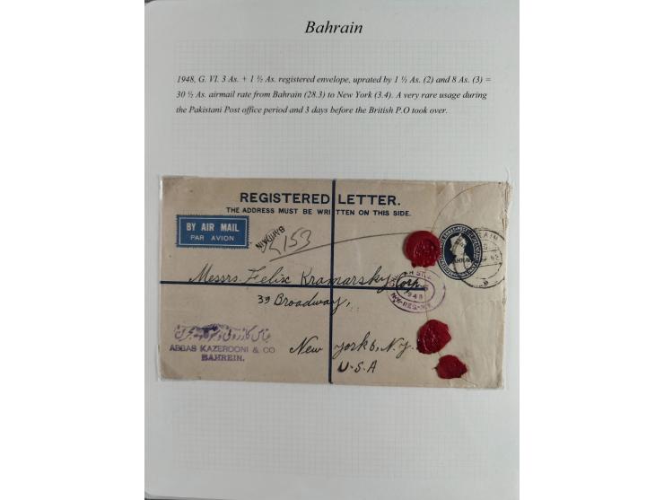 1892/1979, extensive postal history collection with approximately 200 covers, cards and postal stationery, plus some single s