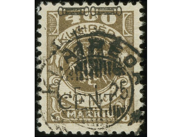 1923, Blockziffern 10C. auf 400 M., sauber gestempelt, tadellos, sign. Becker sowie Fotoattest Huylmans BPP (2024)