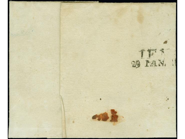 ½ Neugroschen auf grünlichgrau, allseits breitrandig, mit auf- und nebengesetztem blauem EKr. "KAHLA 28 JAN 25" (Fehleinstell