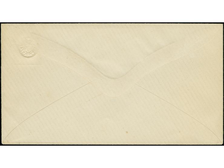 Ganzsachenumschlag 2 ½ Groschen der Firma Moens auf gestreiftem weißem Papier, ungebraucht, einwandfrei, Fotobefund Brugger B