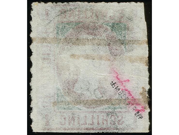 "RITZEBÜTTEL 16/5 68 7-8 V" sauber und klar mit drei zusätzlichen Tintenstrichen, wie bei allen bekannten Stücken, auf 1 Schi