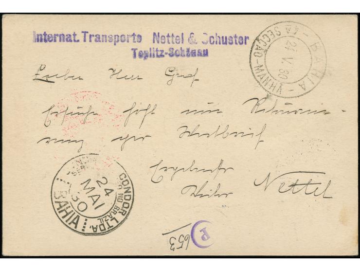 Niederlande: 1930, Südamerikafahrt, Auflieferung Friedrichshafen mit Abwurf Bahia, Karte von “AMSTERDAM 18.V.30” mit Flugpost