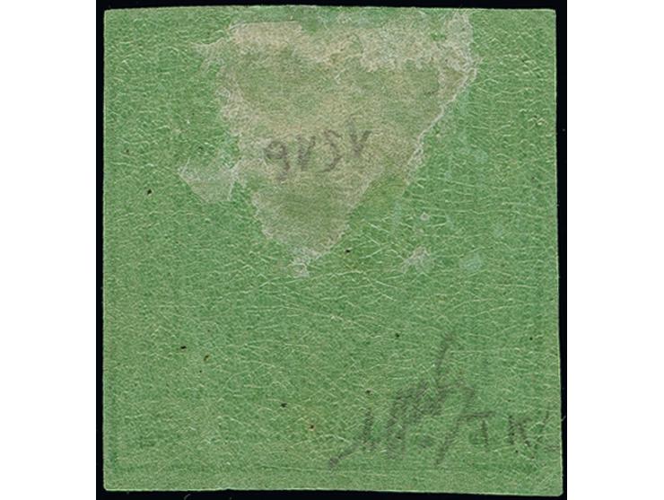 6 Kreuzer auf blaugrün, Type III, schöne frische Farbe und voll- bis breitrandig, ungebraucht mit frischem Originalgummi. Seh