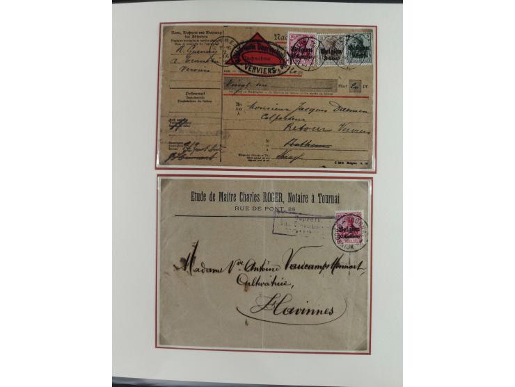 1914/18, DP Belgien bis Rumänien, Sammlung mit ca. 50 Briefen und Karten, dabei R-Briefe, interessante Frankaturen und Besond